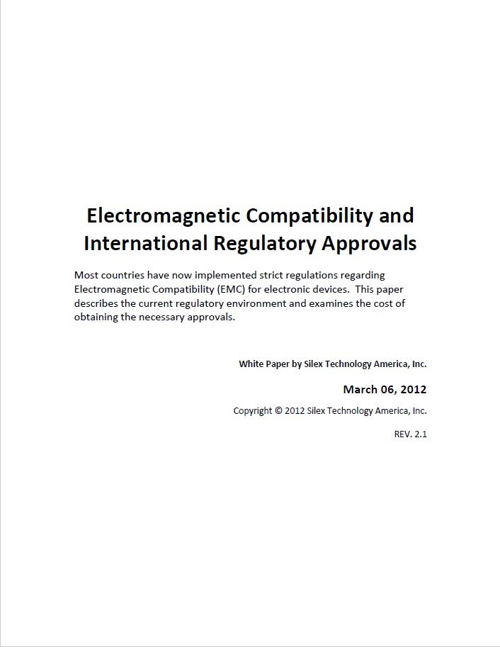 Electromagnetic Compatibility and International Regulatory Approvals